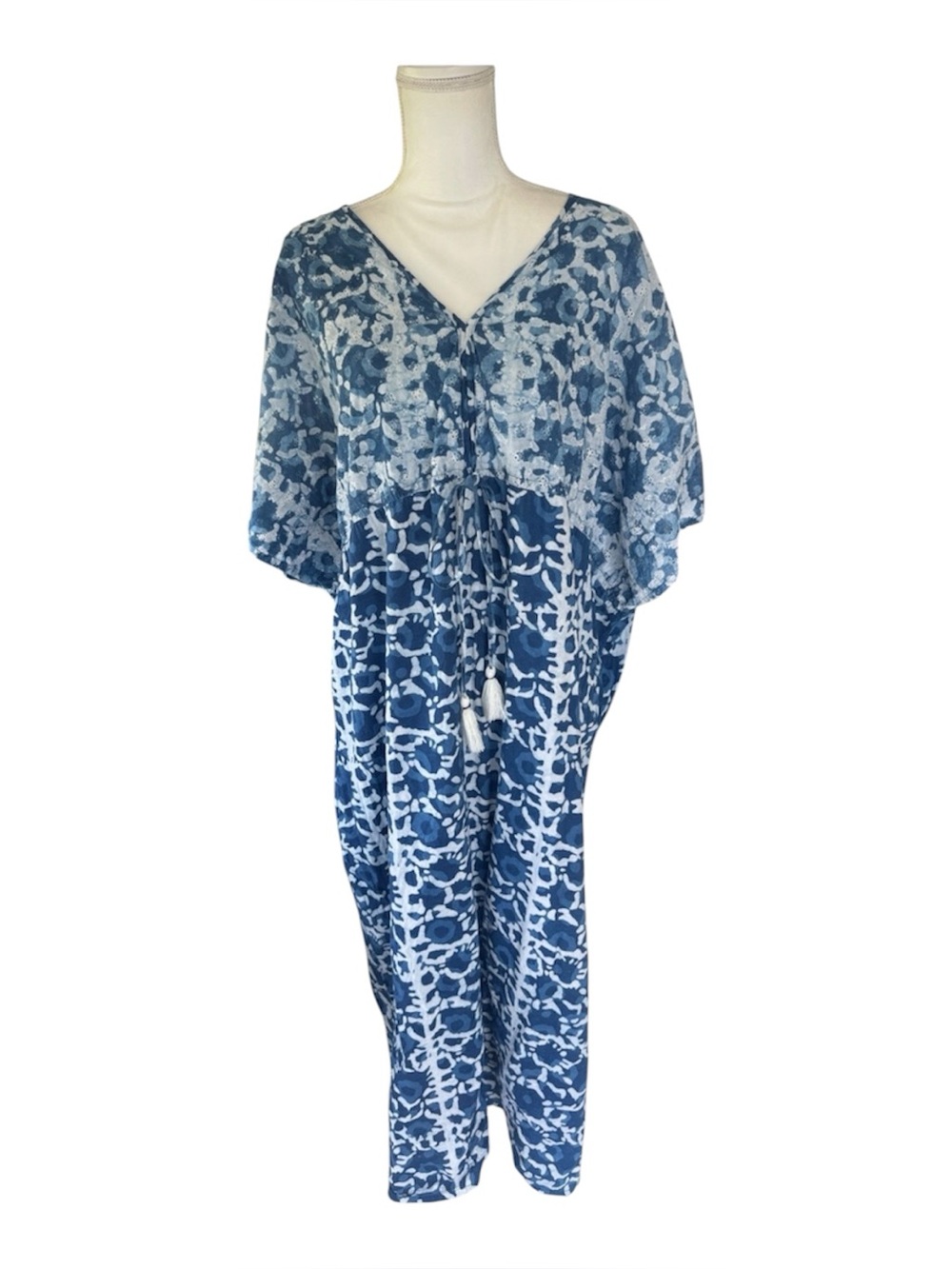 World market Cotton flowing summer maxi dress relaxed sleeves